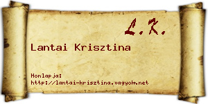 Lantai Krisztina névjegykártya