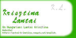 krisztina lantai business card